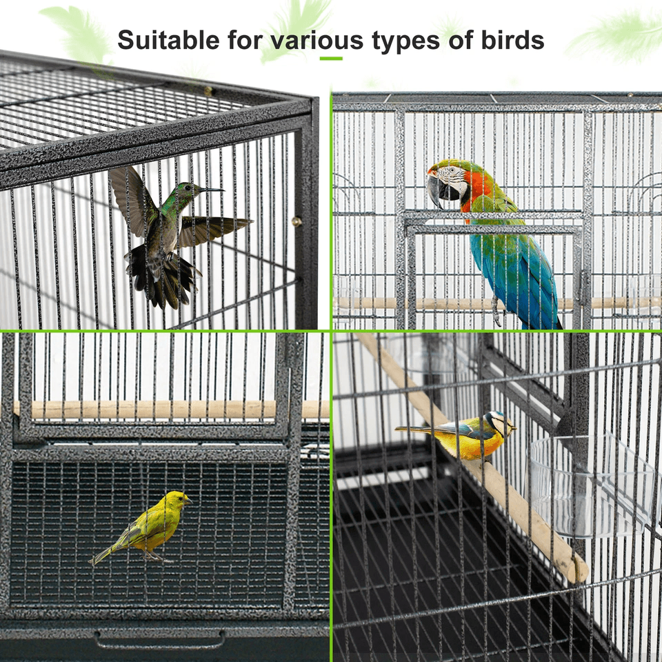 Large Bird Cage For Macaw Cockatoo Parrot  Finch Secure Locking Door Spacious Metal Aviary Durable  6