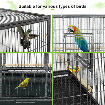 Large Bird Cage For Macaw Cockatoo Parrot  Finch Secure Locking Door Spacious Metal Aviary Durable  6