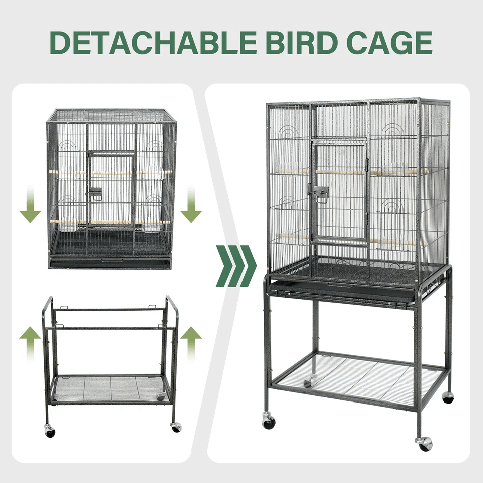 Large Bird Cage For Macaw Cockatoo Parrot  Finch Secure Locking Door Spacious Metal Aviary Durable  5