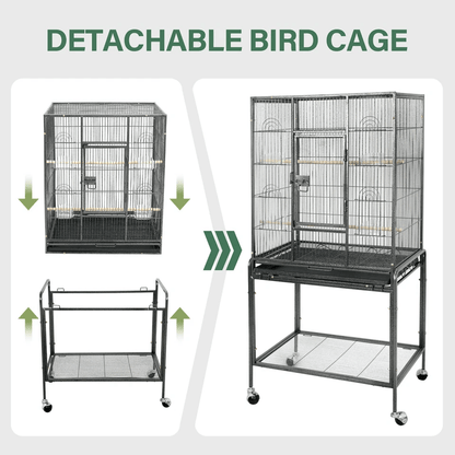 Large Bird Cage For Macaw Cockatoo Parrot  Finch Secure Locking Door Spacious Metal Aviary Durable  5