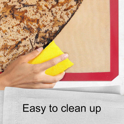 Silicone Baking Mat Set Of 2 NonStick OvenSafe Cookie Sheets For Baking  Pastry 4