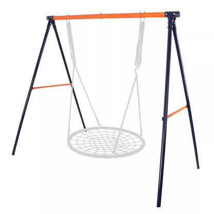 Metal AFrame Swing Set Stand For Kids HeavyDuty Backyard Play Frame With Fun Outdoor Swing Chair Fo 4