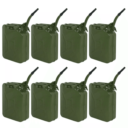 Jerry Can, Gallon Steel Backup Gasoline Tank Military Green Fuel Storage for Emergency Use