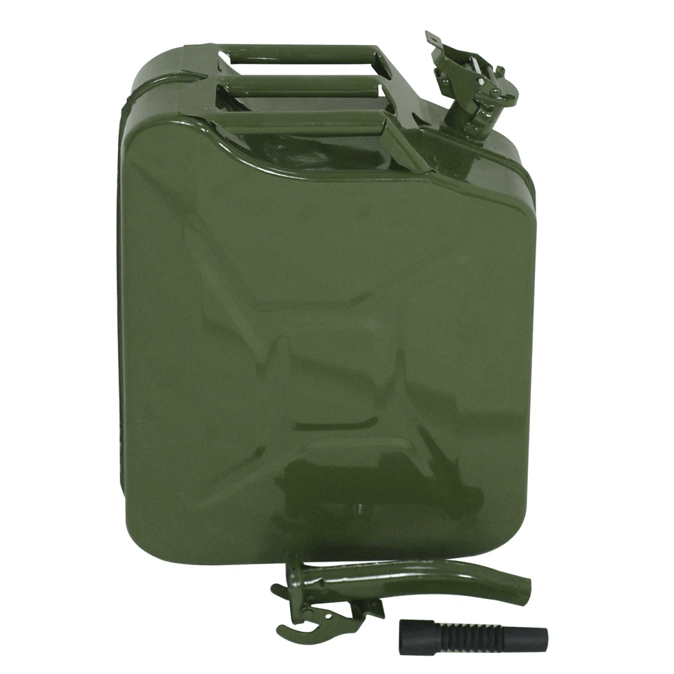 Jerry Can Gallon Steel Backup Gasoline Tank Military Green Fuel Storage For Emergency Use 6