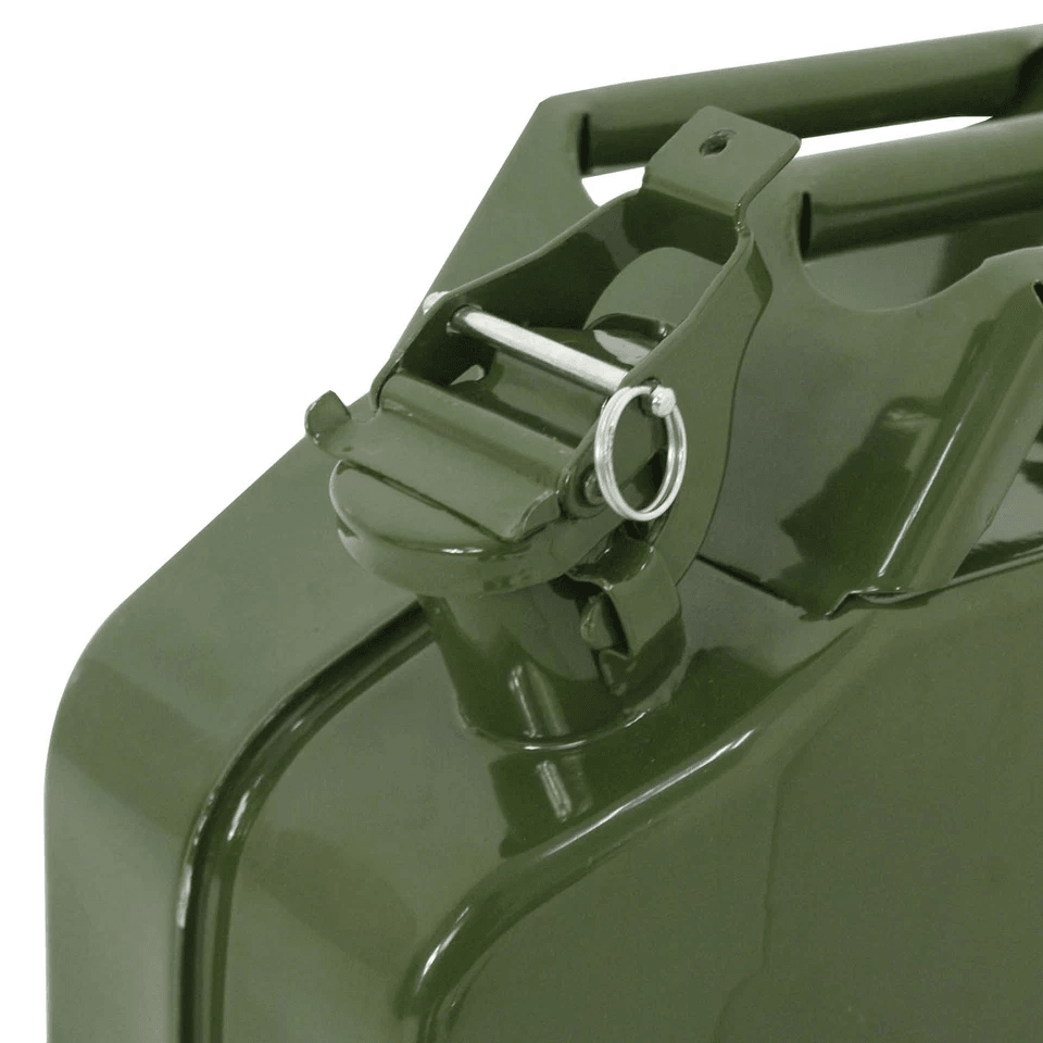 Jerry Can Gallon Steel Backup Gasoline Tank Military Green Fuel Storage For Emergency Use 3