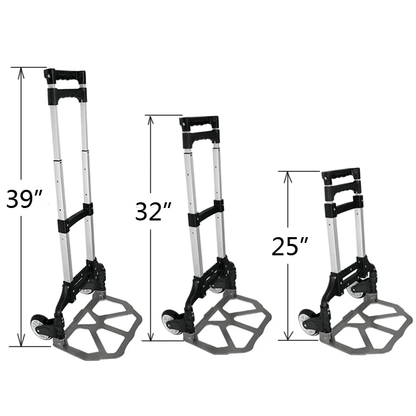 Folding Aluminium Cart Dolly Collapsible Hand Truck Trolley For Luggage Moving  Travel 10