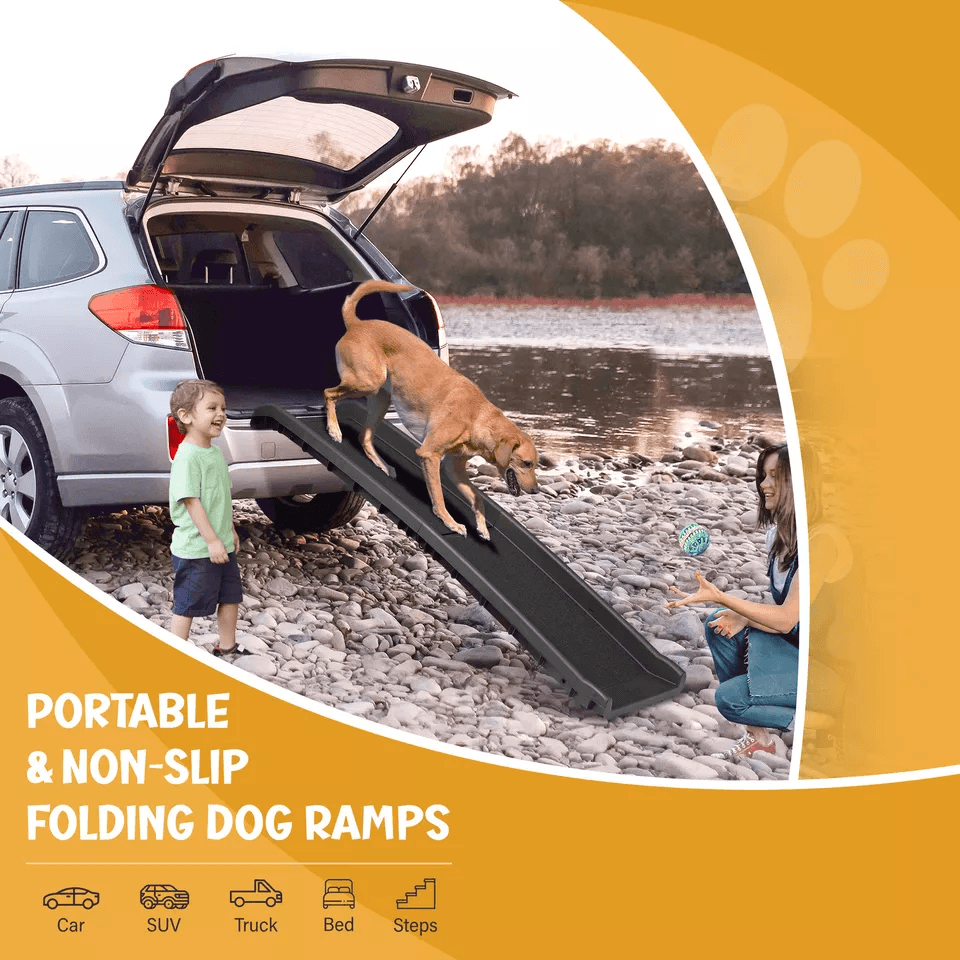 Heavy Duty Folding Dog Ramp Portable Light Weight Pet Ramp For SUV  Car Travel 2