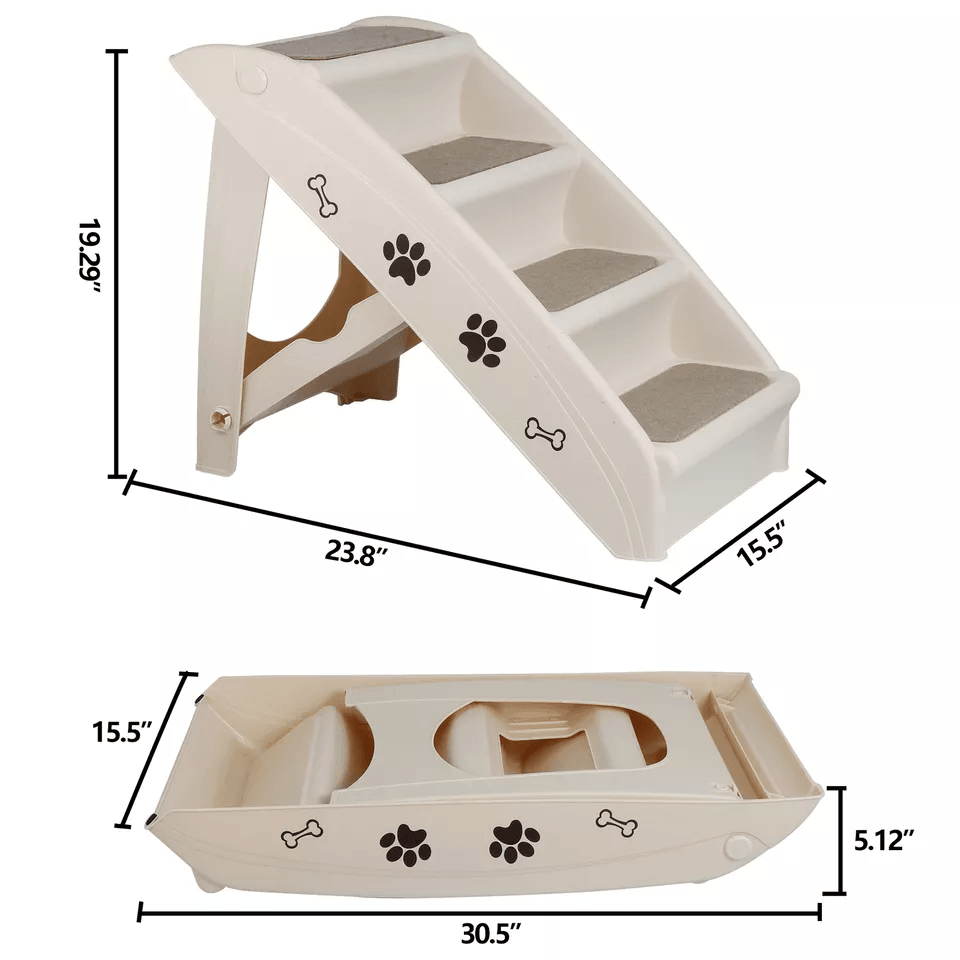 Light Weight Foldable Dog Stairs NonSlip Pet Ladder With Rubber Feet For Dogs Portable Folding Pet  11