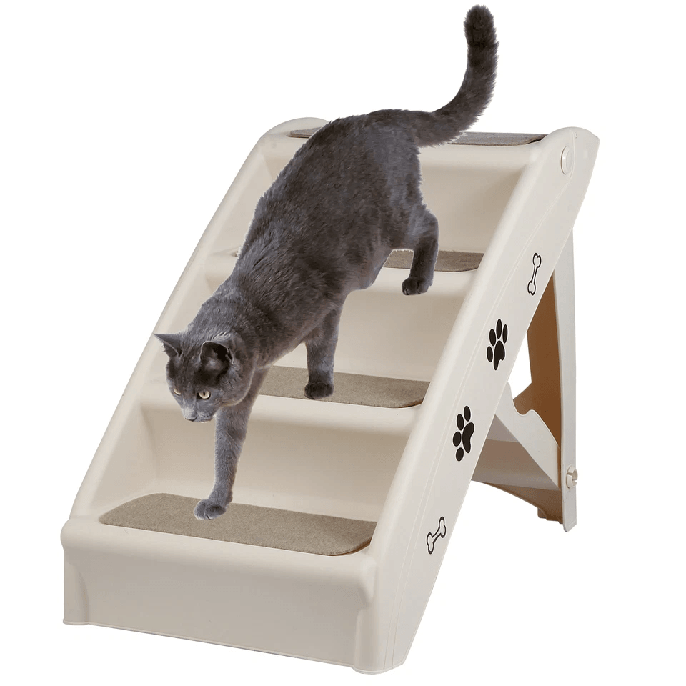 Light Weight Foldable Dog Stairs NonSlip Pet Ladder With Rubber Feet For Dogs Portable Folding Pet  9