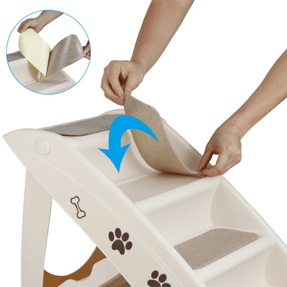 Light Weight Foldable Dog Stairs NonSlip Pet Ladder With Rubber Feet For Dogs Portable Folding Pet  4