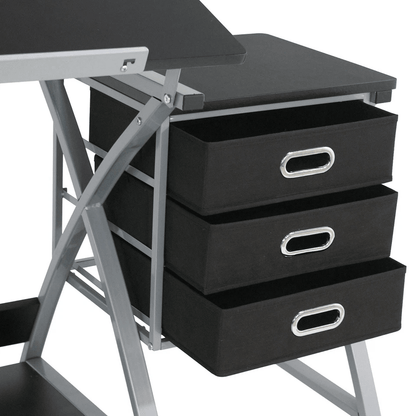 Adjustable Drafting Table Art  Craft Drawing Desk With Stool Folding Art Hobby Workstation 3 Drawer 3