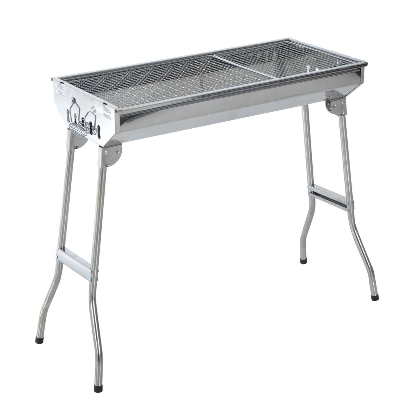 Foldable Charcoal BBQ Grill Portable Stainless Steel Backyard Cooker For Camping  Parties 2