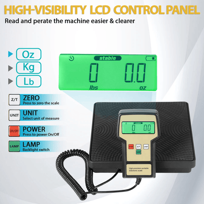 HVAC Digital Freon Scale Electronic Refrigerant Charging Tool With Case AC Maintenance Weight Scale 3