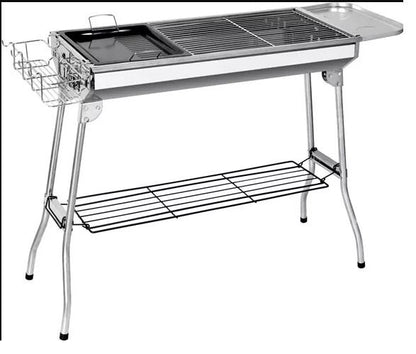 Outsunny Portable Folding Charcoal BBQ Grill Stainless Steel Camp  Picnic Cooker With Carrying Case 2