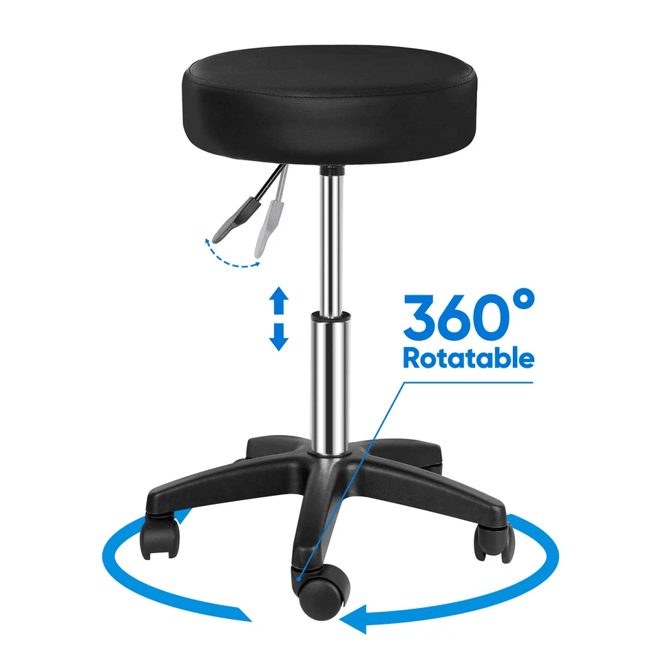 Adjustable Hydraulic Stool Facial Salon Massage Spa Chair Swivel Rolling Technician Seat W Wheels 2
