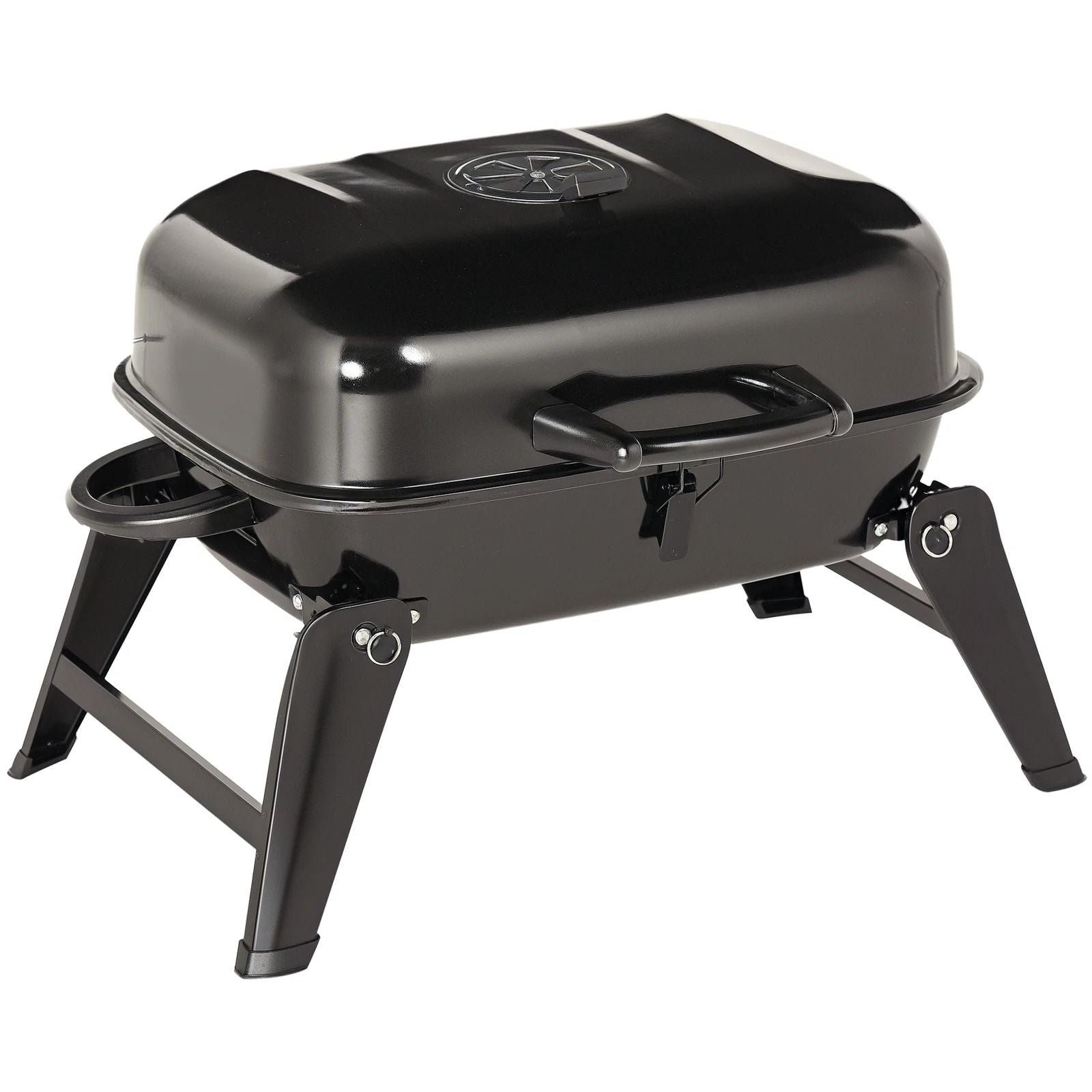 Portable Tabletop Charcoal Grill Compact BBQ With Air Vent For Camping Picnics  Outdoor Cooking 3