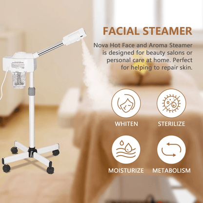 Premium Salon Spa Facial Steamer  Ozone Machine Heavy Duty Beauty Equipment With Adjustable Rotary  3