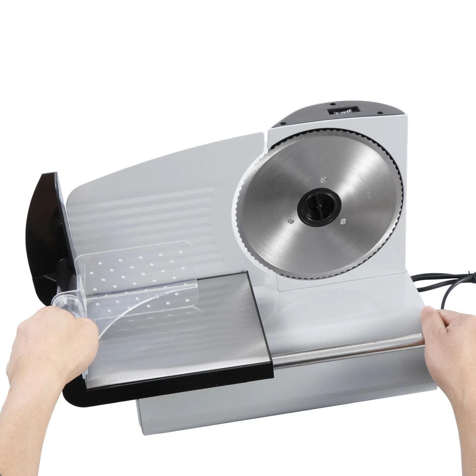 75 Blade 150W Commercial Meat Slicer  Electric Deli  Veggie Cutter For Kitchen  Home 6
