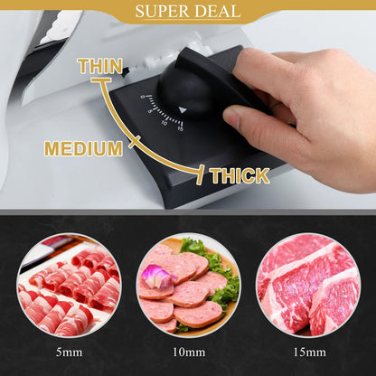 75 Blade 150W Commercial Meat Slicer  Electric Deli  Veggie Cutter For Kitchen  Home 2