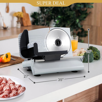 75 Blade 150W Commercial Meat Slicer  Electric Deli  Veggie Cutter For Kitchen  Home 10