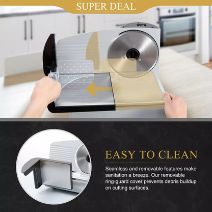 75 Blade 150W Commercial Meat Slicer  Electric Deli  Veggie Cutter For Kitchen  Home 8