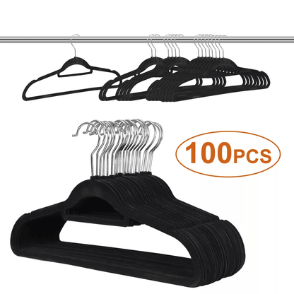 Premium Sturdy Rotatable Clothes Hangers for Suits, Shirts, Pants, Space Saving Non-Slip Velvet Hanger Set