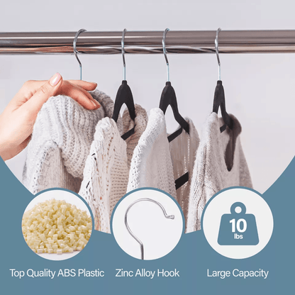 Premium Sturdy Rotatable Clothes Hangers For Suits Shirts Pants Space Saving NonSlip Velvet Hanger  2