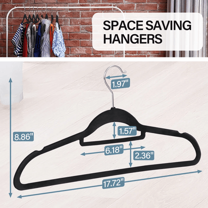 Premium Sturdy Rotatable Clothes Hangers For Suits Shirts Pants Space Saving NonSlip Velvet Hanger  3