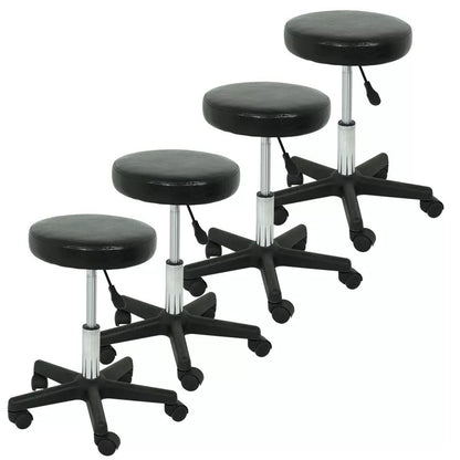4 PCS Adjustable Height Tattoo Stool  Salon Spa Rolling Chair With Hydraulic Lift For Facial Massag 5