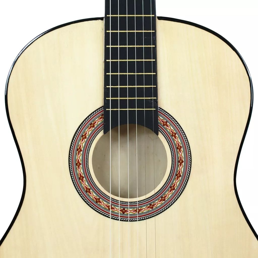38 Wooden Beginners Acoustic Guitar Set With Case Strap Pick  Natural Finish For RightHanded Player 4