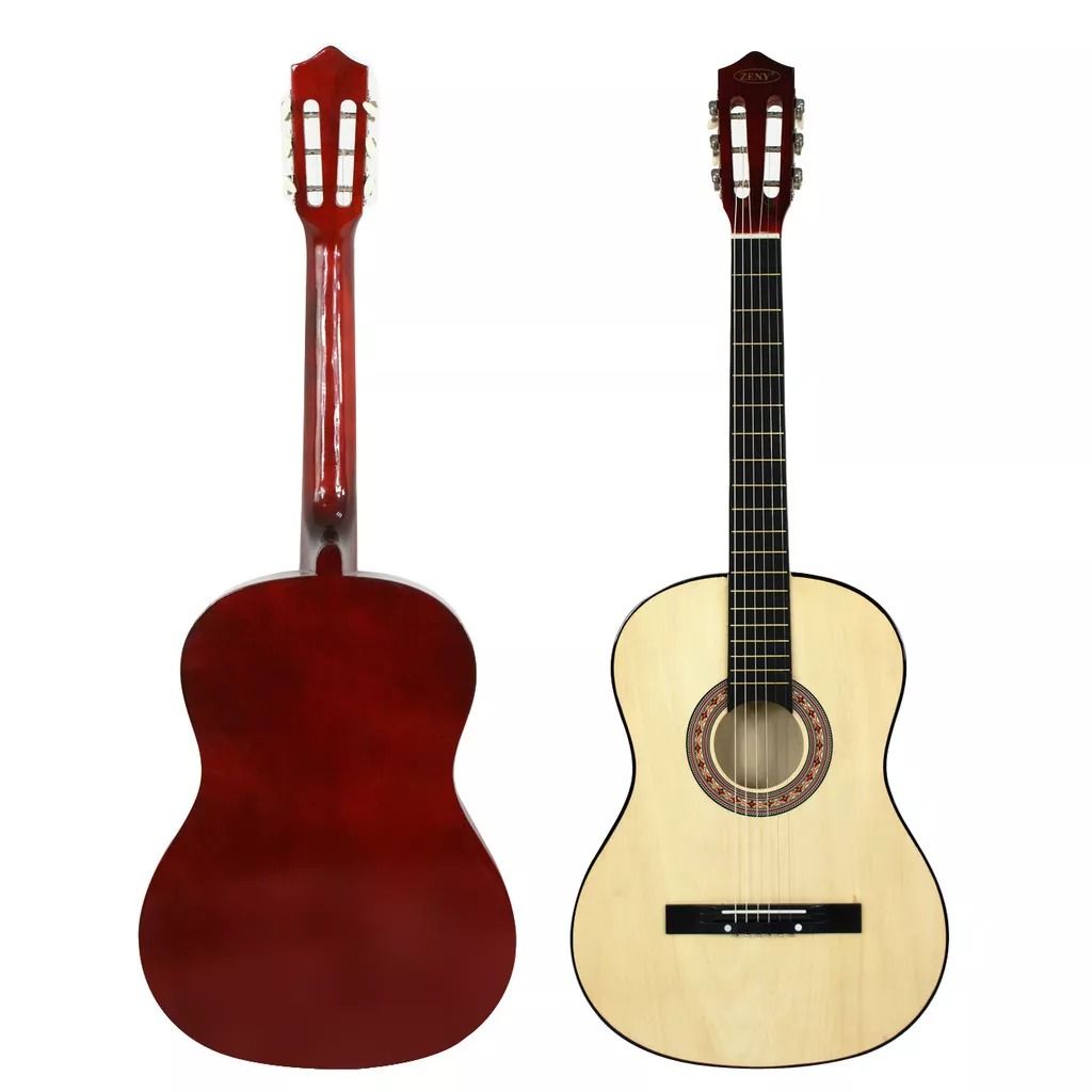 38 Wooden Beginners Acoustic Guitar Set With Case Strap Pick  Natural Finish For RightHanded Player 2