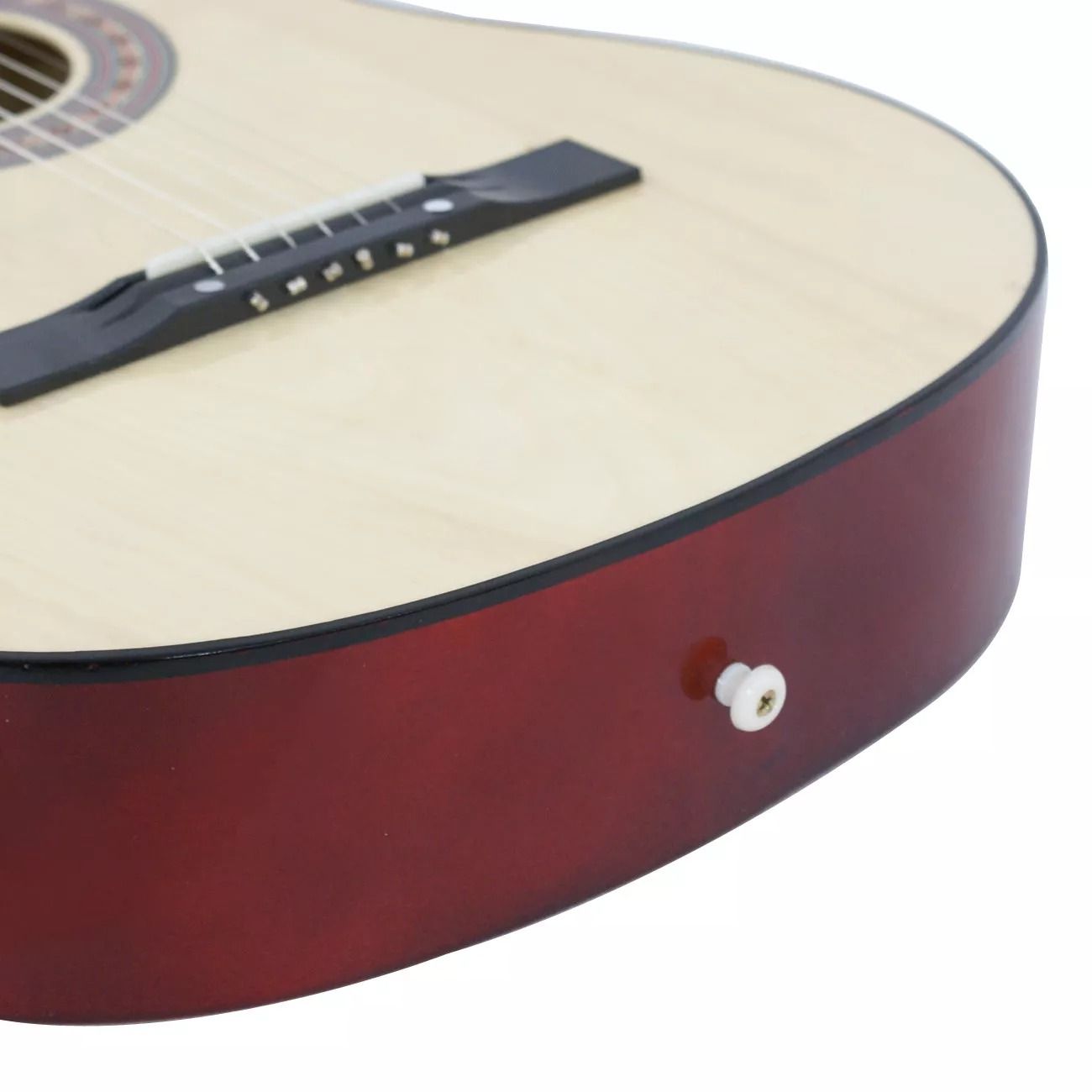 38 Wooden Beginners Acoustic Guitar Set With Case Strap Pick  Natural Finish For RightHanded Player 6