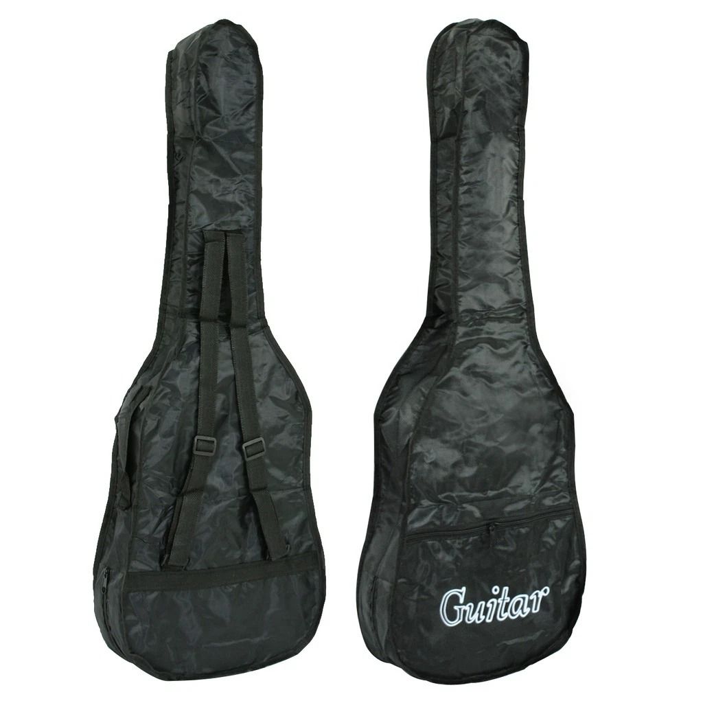 38 Wooden Beginners Acoustic Guitar Set With Case Strap Pick  Natural Finish For RightHanded Player 7