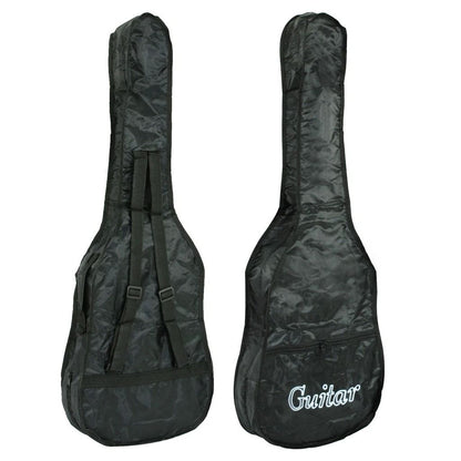 38 Wooden Beginners Acoustic Guitar Set With Case Strap Pick  Natural Finish For RightHanded Player 7