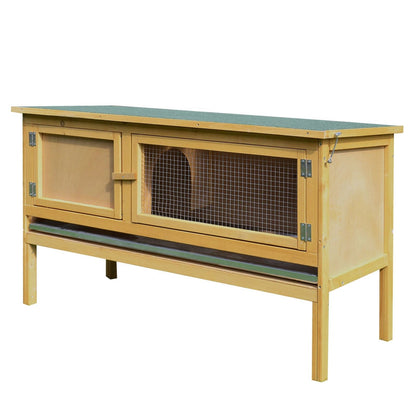 Weatherproof Wood Hutch For Small Animals Raised Outdoor Backyard Habitat  Resistant Cage 2