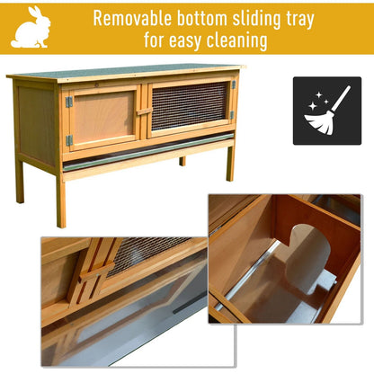 Weatherproof Wood Hutch For Small Animals Raised Outdoor Backyard Habitat  Resistant Cage 5