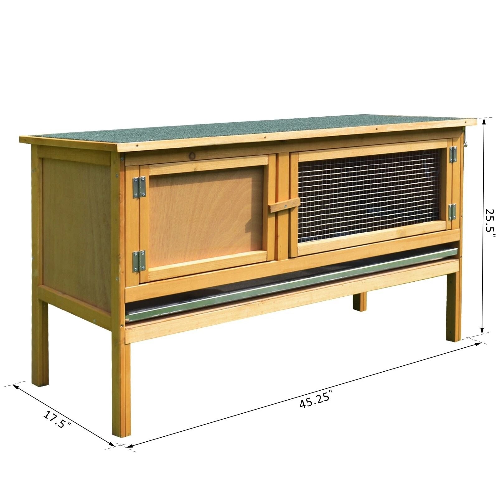 Weatherproof Wood Hutch For Small Animals Raised Outdoor Backyard Habitat  Resistant Cage 7