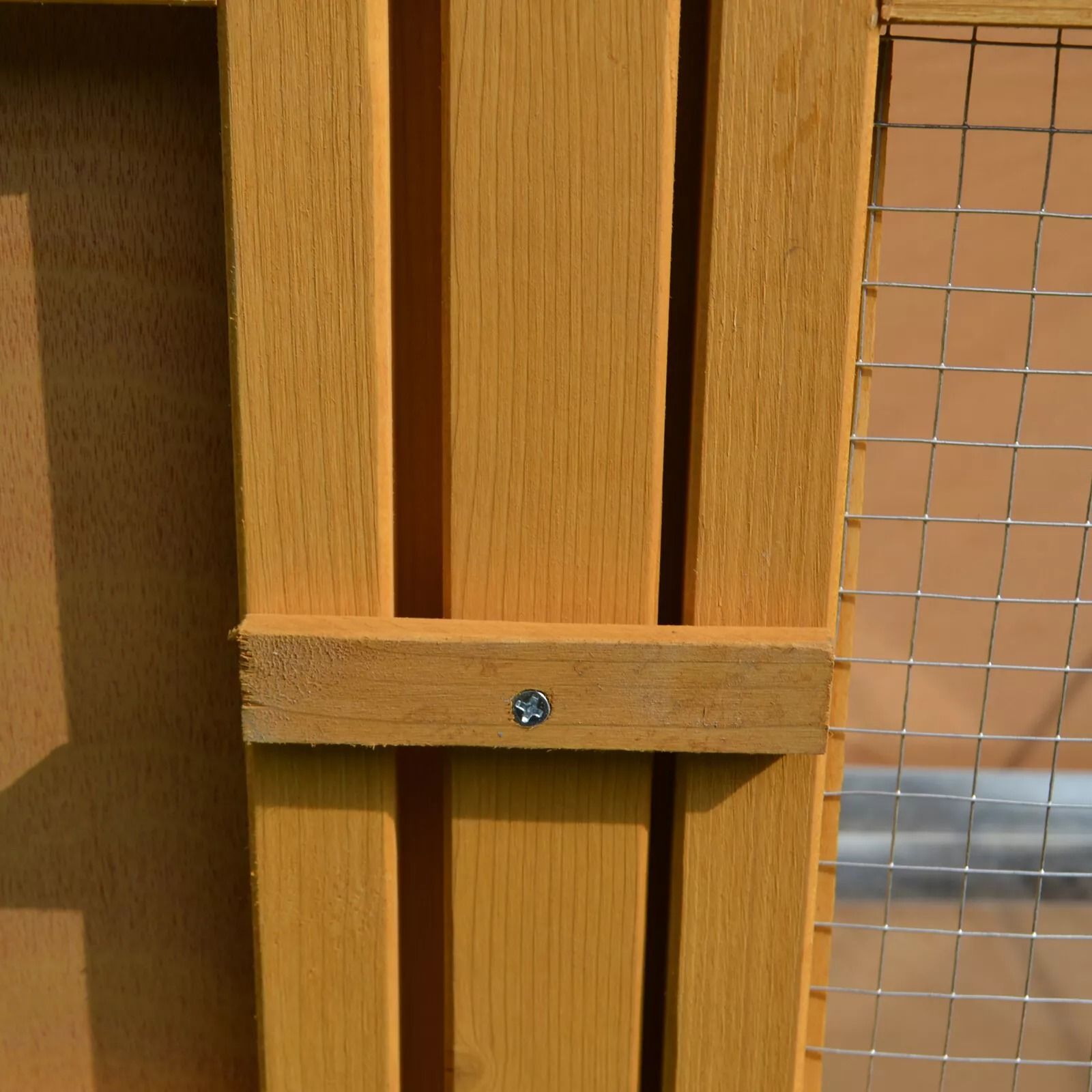 Weatherproof Wood Hutch For Small Animals Raised Outdoor Backyard Habitat  Resistant Cage 4