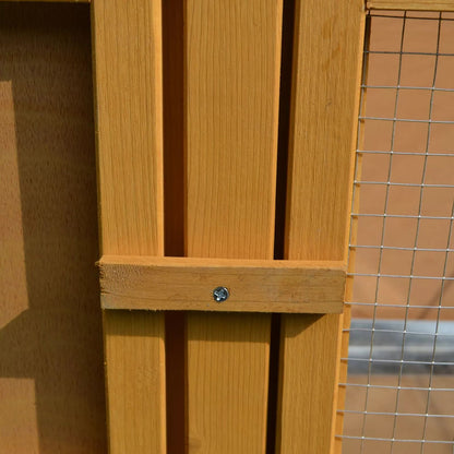 Weatherproof Wood Hutch For Small Animals Raised Outdoor Backyard Habitat  Resistant Cage 4