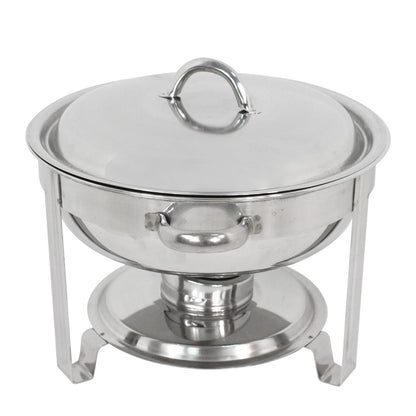 3 Pack Round Chafing Dishes 5 Stainless Steel FullSize Buffet Tray Set For Catering Weddings  Event 1