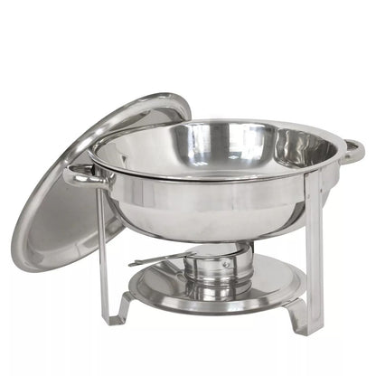 3 Pack Round Chafing Dishes 5 Stainless Steel FullSize Buffet Tray Set For Catering Weddings  Event 2