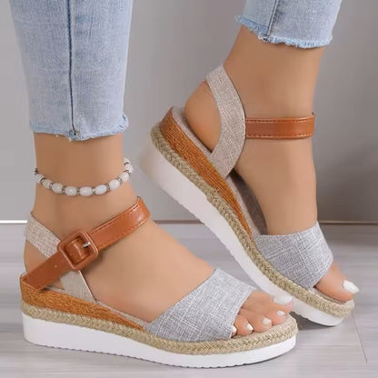 Women's Summer Wedge Sandals with Soft Sole and Elegant Design