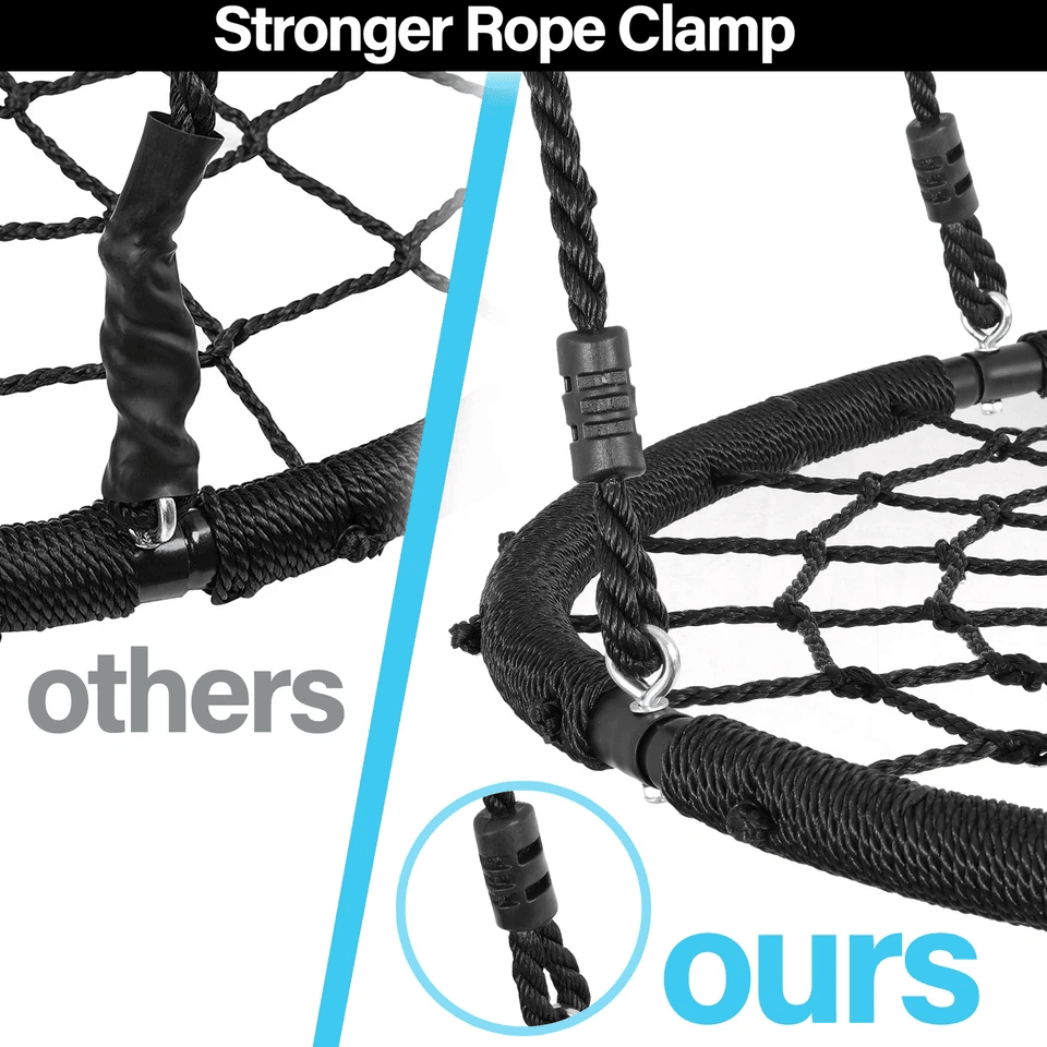 Spider Web Tree Net Swing Heavy Duty Safe Nylon Rope EZ Setup 3