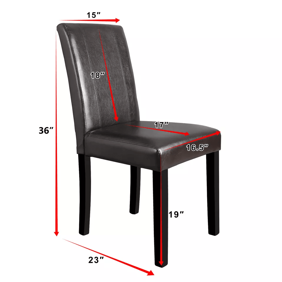Formal Dining Room Chairs Set Parson Style With Leather Accent And Solid Wood Legs Modern Upholster 10