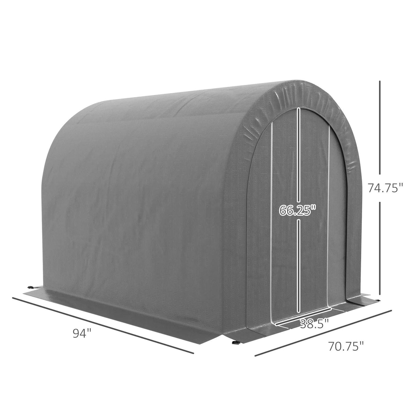 Outsunny 6x8ft Heavy Duty Outdoor Storage Shed Waterproof  Portable Garden Shed 6