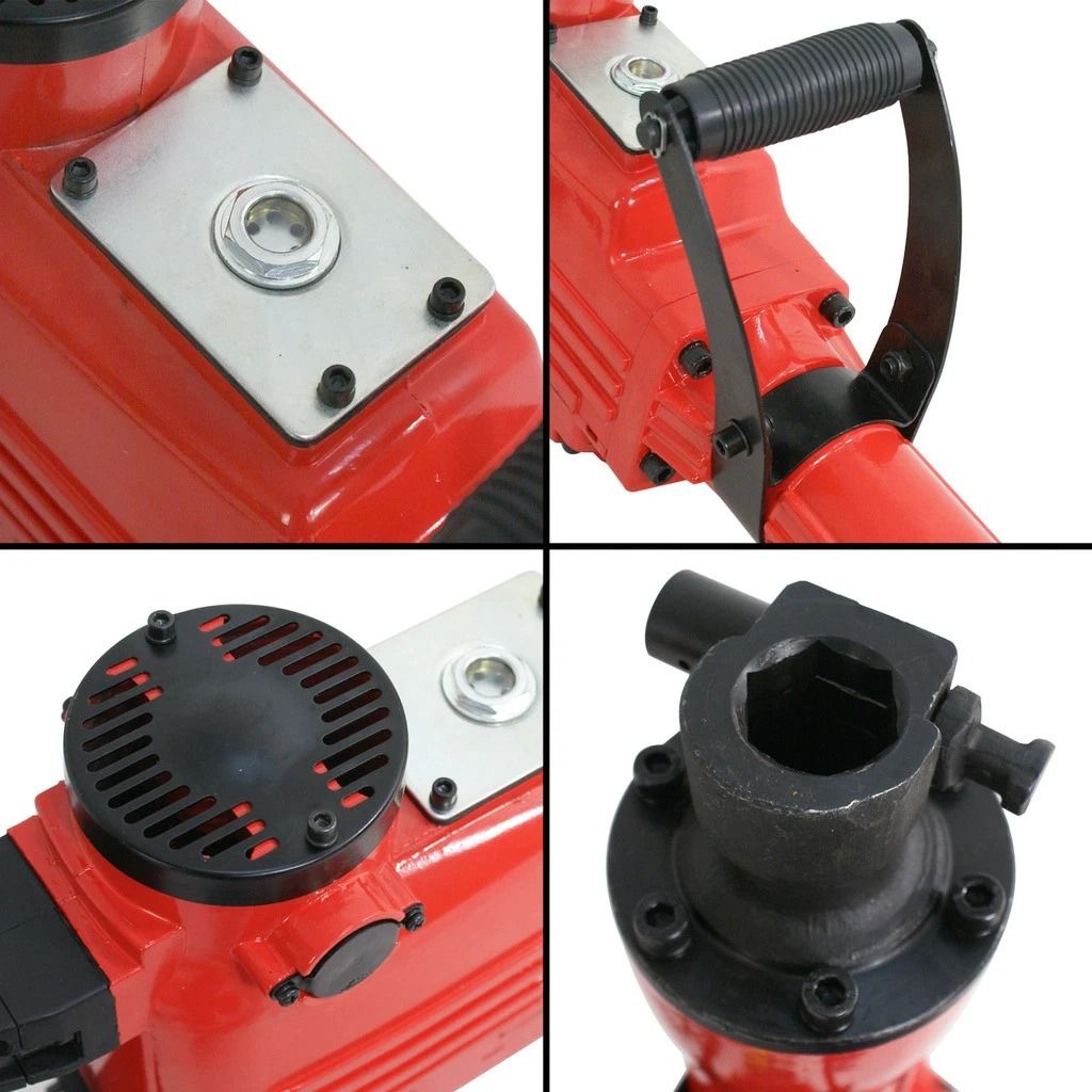 2200W Electric Demolition Jack Hammer  HeavyDuty Concrete Breaker With 2 Chisel Bit Bull Point Flat 3