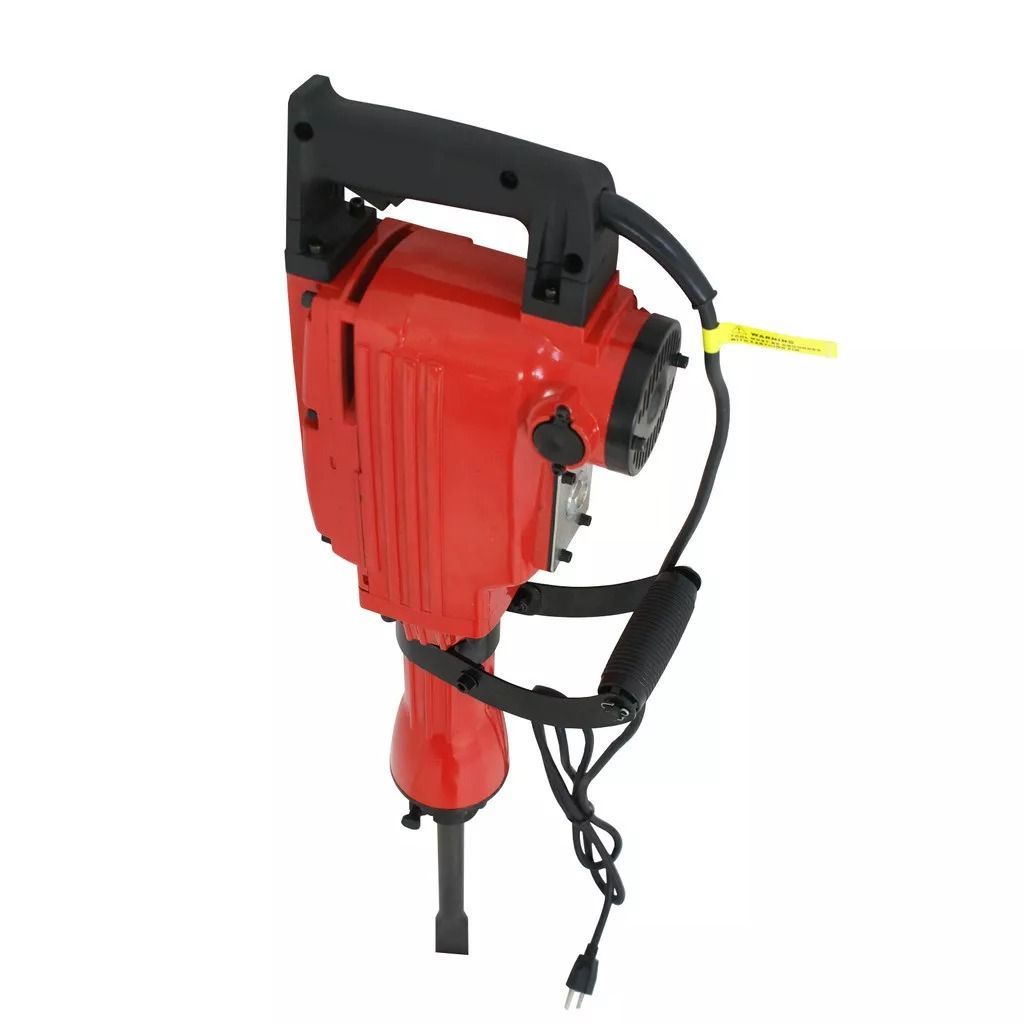 2200W Electric Demolition Jack Hammer  HeavyDuty Concrete Breaker With 2 Chisel Bit Bull Point Flat 4