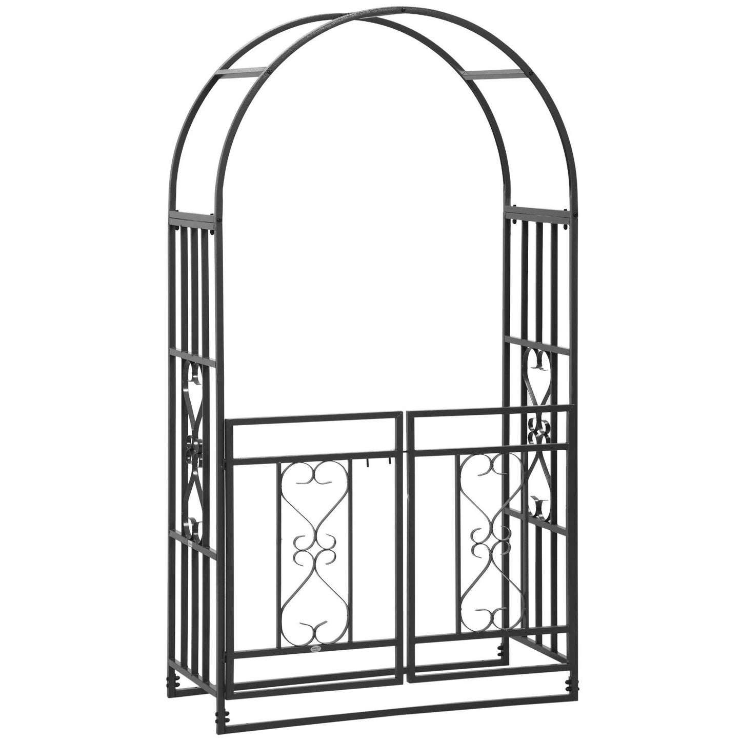 HeavyDuty Metal Garden Arch 675 Outdoor Arbor For Weddings Climbing Plants  Decorative Hearts Desig 4