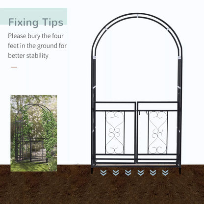 HeavyDuty Metal Garden Arch 675 Outdoor Arbor For Weddings Climbing Plants  Decorative Hearts Desig 3