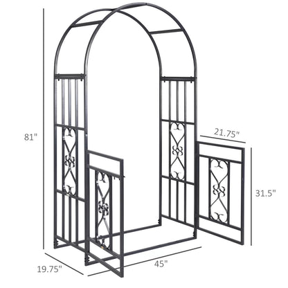 HeavyDuty Metal Garden Arch 675 Outdoor Arbor For Weddings Climbing Plants  Decorative Hearts Desig 7